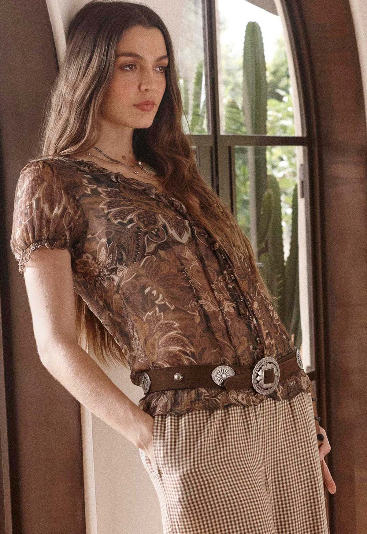 Clandestine Suede Belt - Chocolate