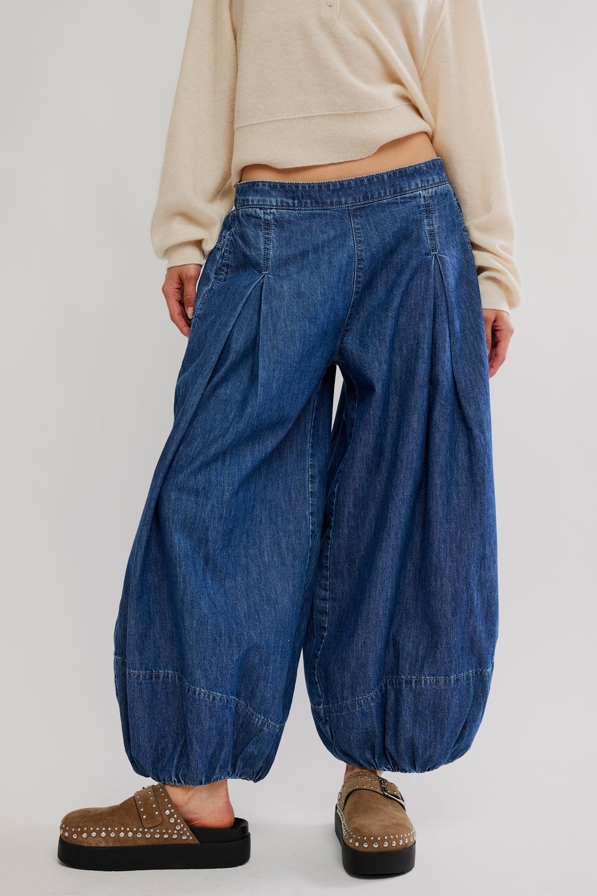 Moonflower Balloon Jean - Blue Dusk