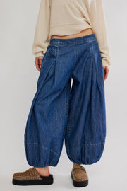 Moonflower Balloon Jean - Blue Dusk