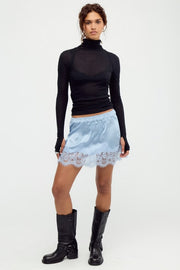 Meet in the Middle Half Slip - Blue Snowflake