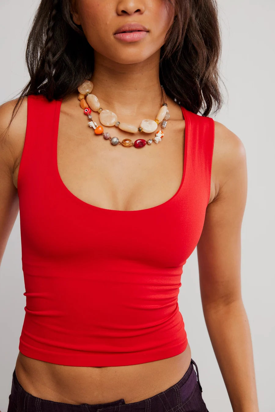 Clean Lines Muscle Cami - Salsa