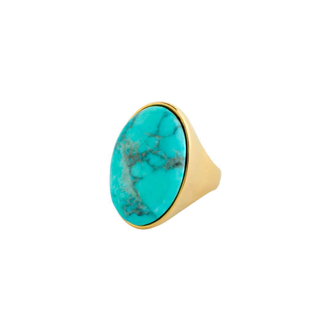 THALEN recycled turquoise stone ring