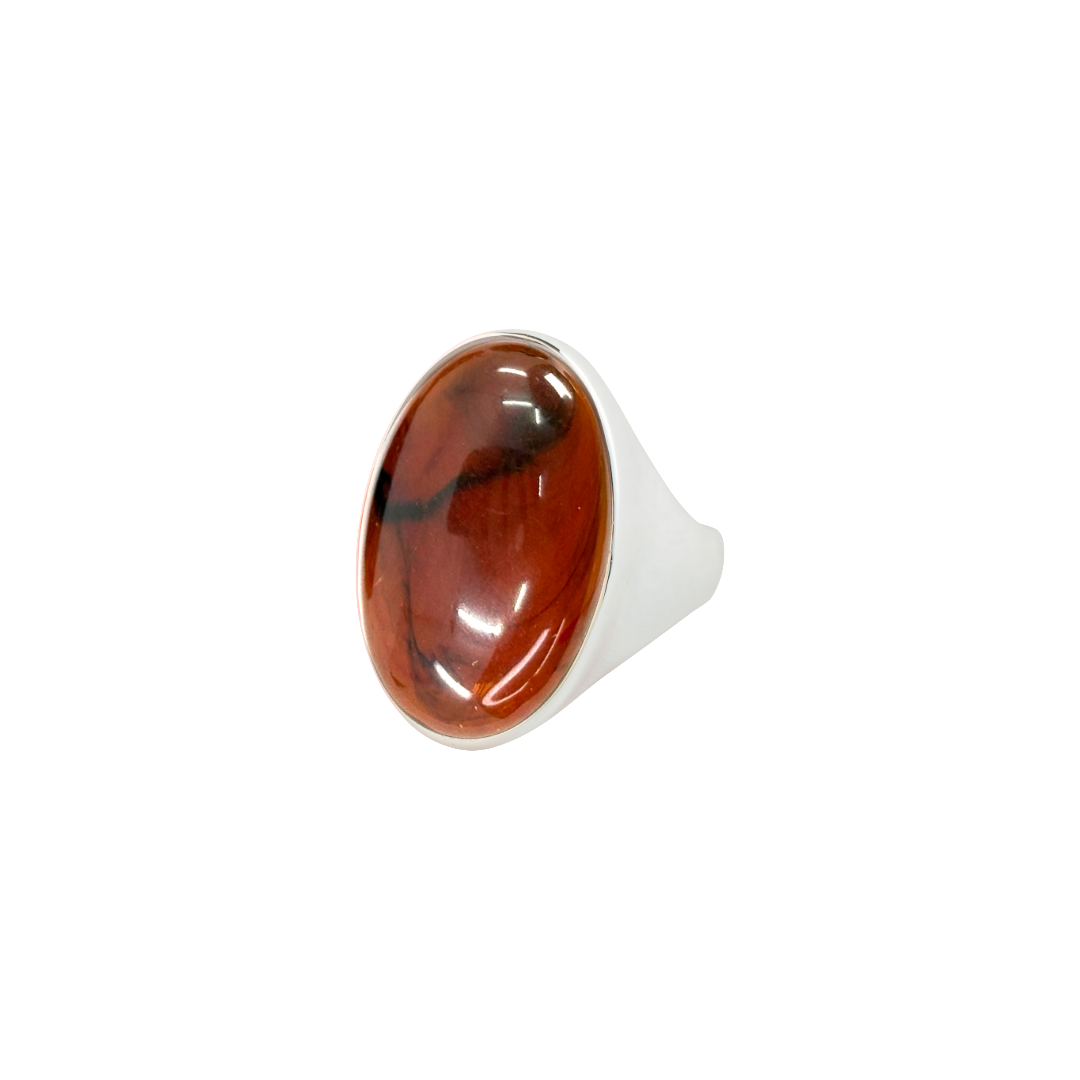 THALEN recycled red stone ring