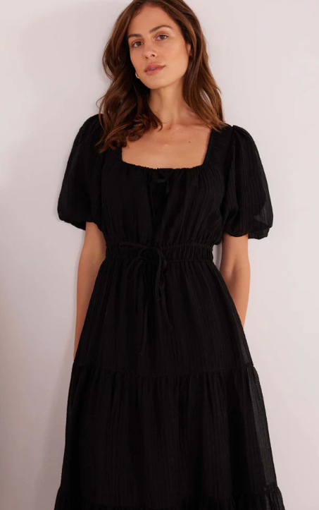 Amy Tiered Dress - Black