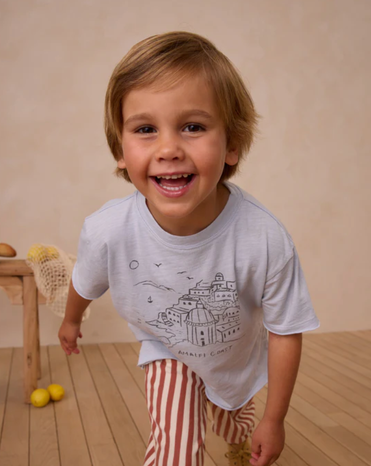 Raw Edge Tee - Amalfi Coast