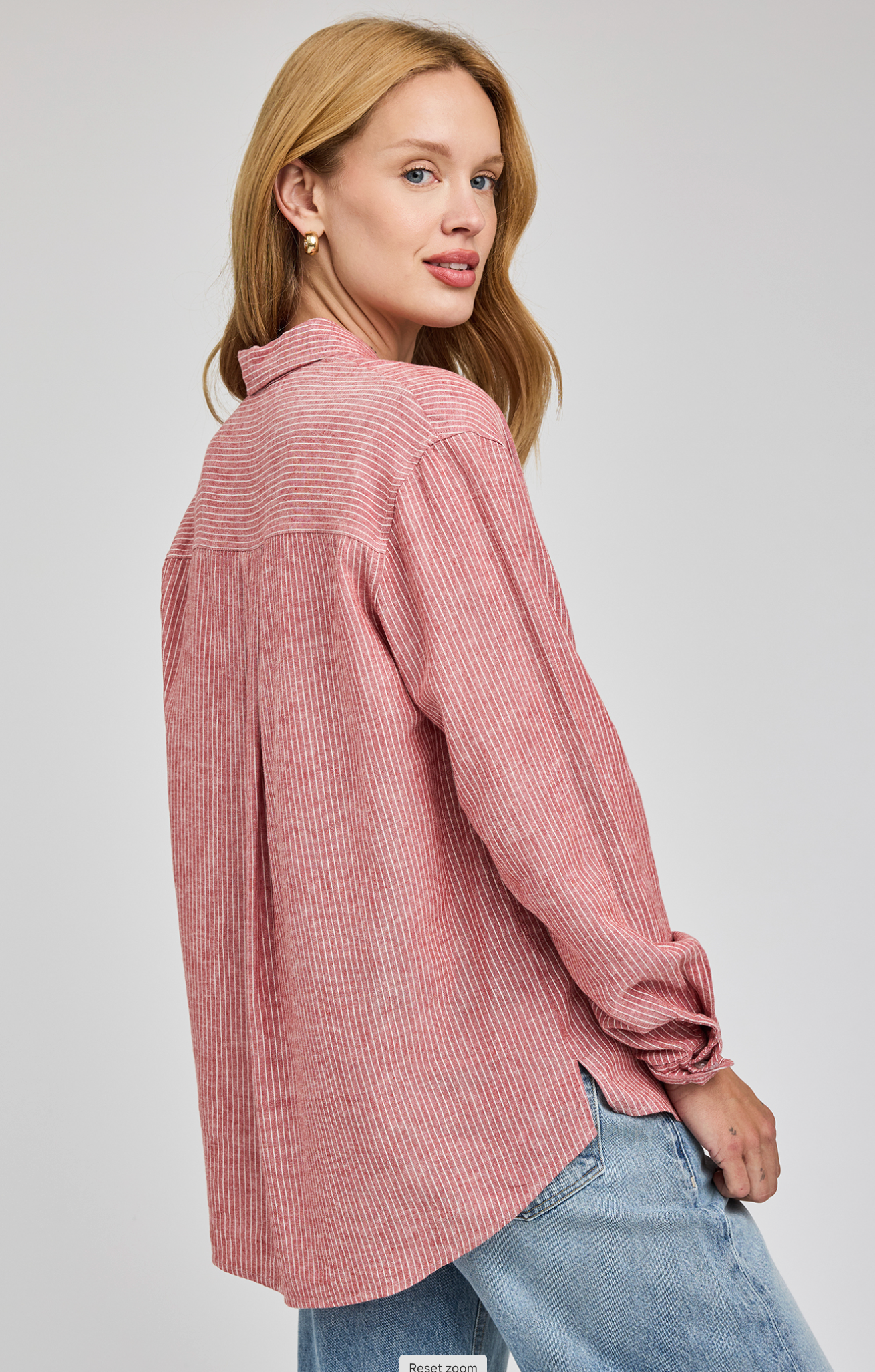 Dominique Shirt - Garnet Stripe
