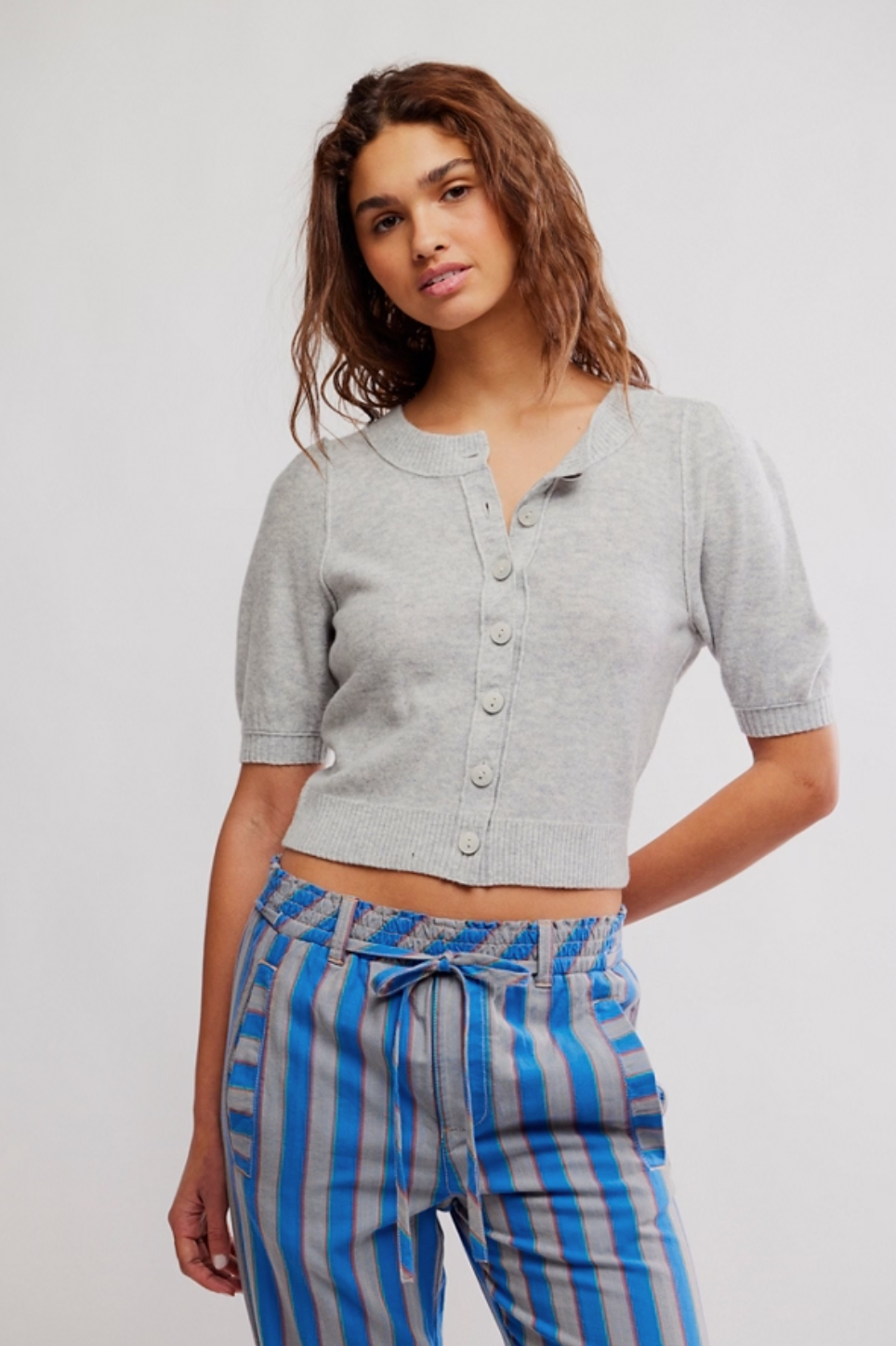 Isla Solid Cardi - Mineral Grey