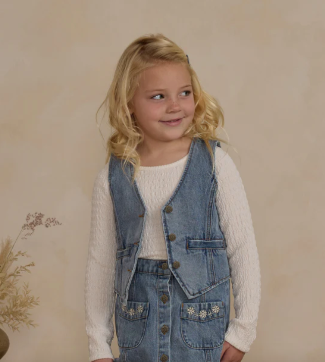 Denim Vest || Light Washed Denim